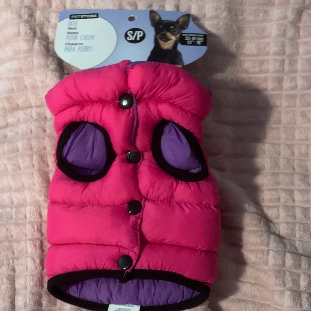 NWT Pink and Purple Dog Jacket